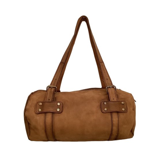 Free People Handbags - Free People Round Duffle Bag in Brown Leather
